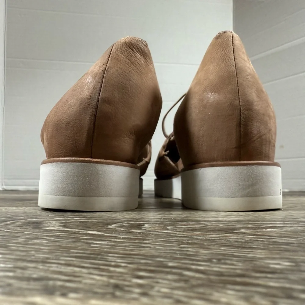 Eileen Fisher Womens 10 Tan Suede Sandal Comfortable Minimalist Boho‎ Neutral
